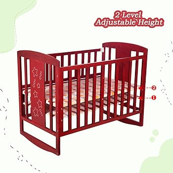 Mee Mee Wooden Fixed Crib with Teething Rails
