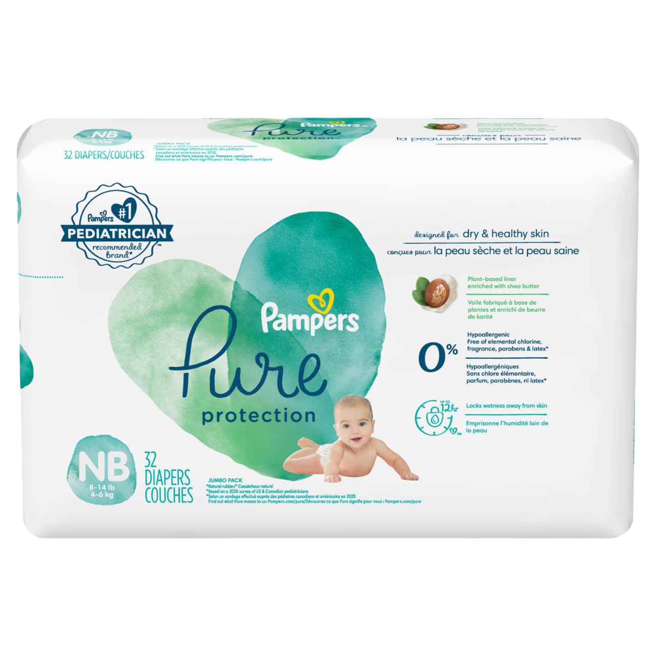 Pampers Pure Protection Diapers (Unbleached & Hypoallergenic)