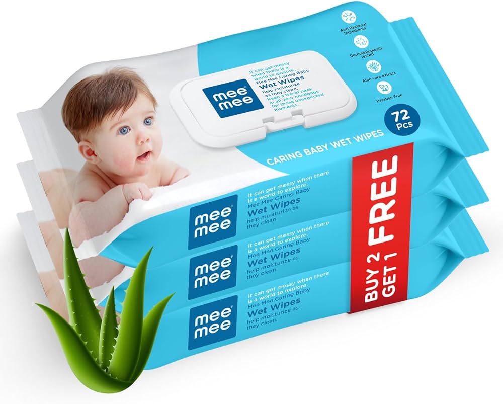 Mee Mee Gentle Touch Baby Wipes Pack of 72