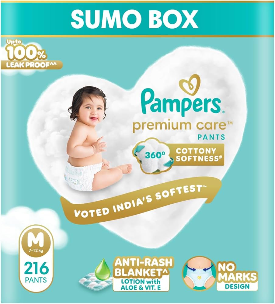 Pampers Premium Care Pants, Medium Size Diapers (168 Count)
