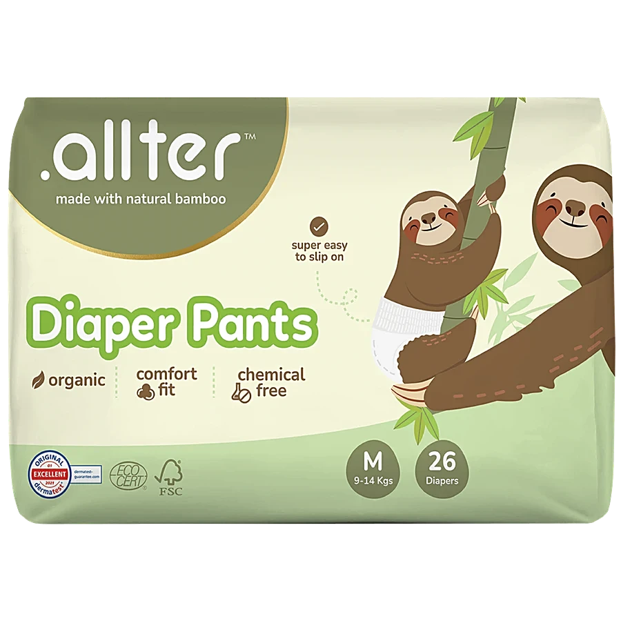 Allter Eco Pants Diaper, Medium Size (60 Count)