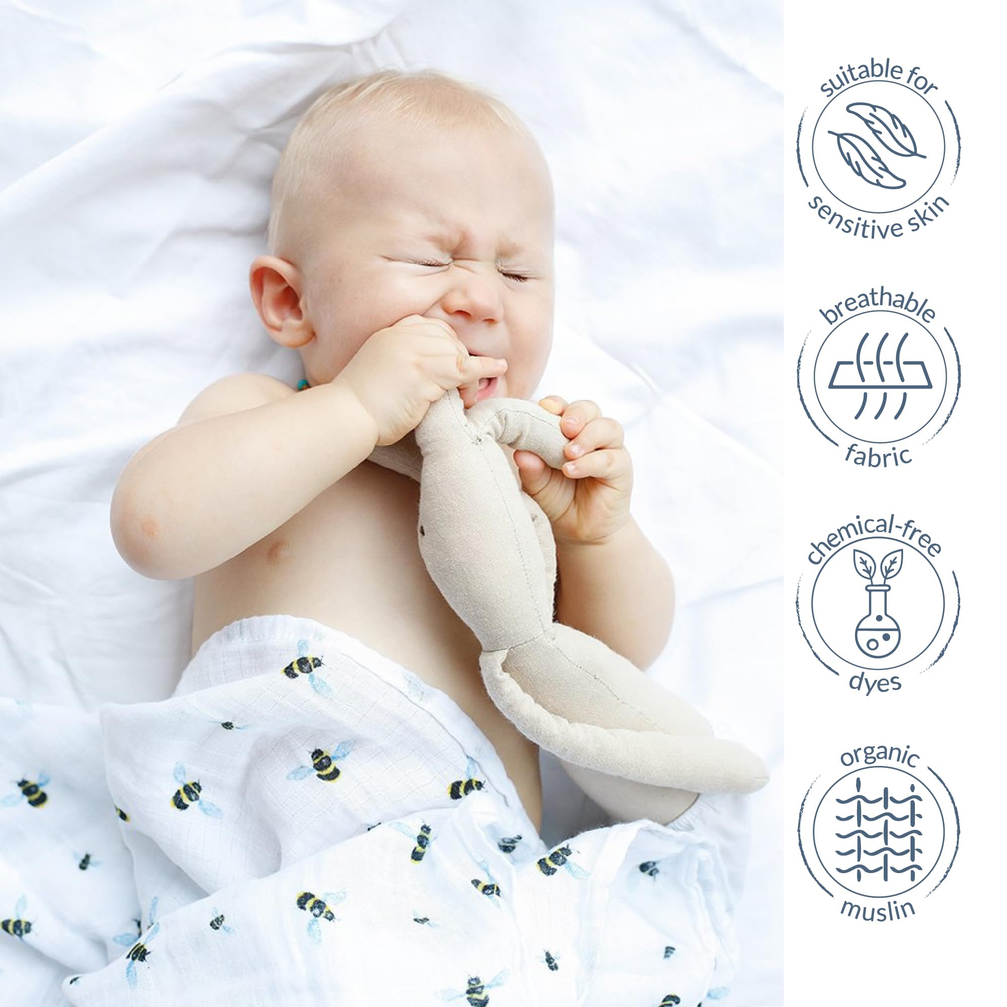 Malabar Baby Organic Muslin Cotton Wrap (Single Pack)