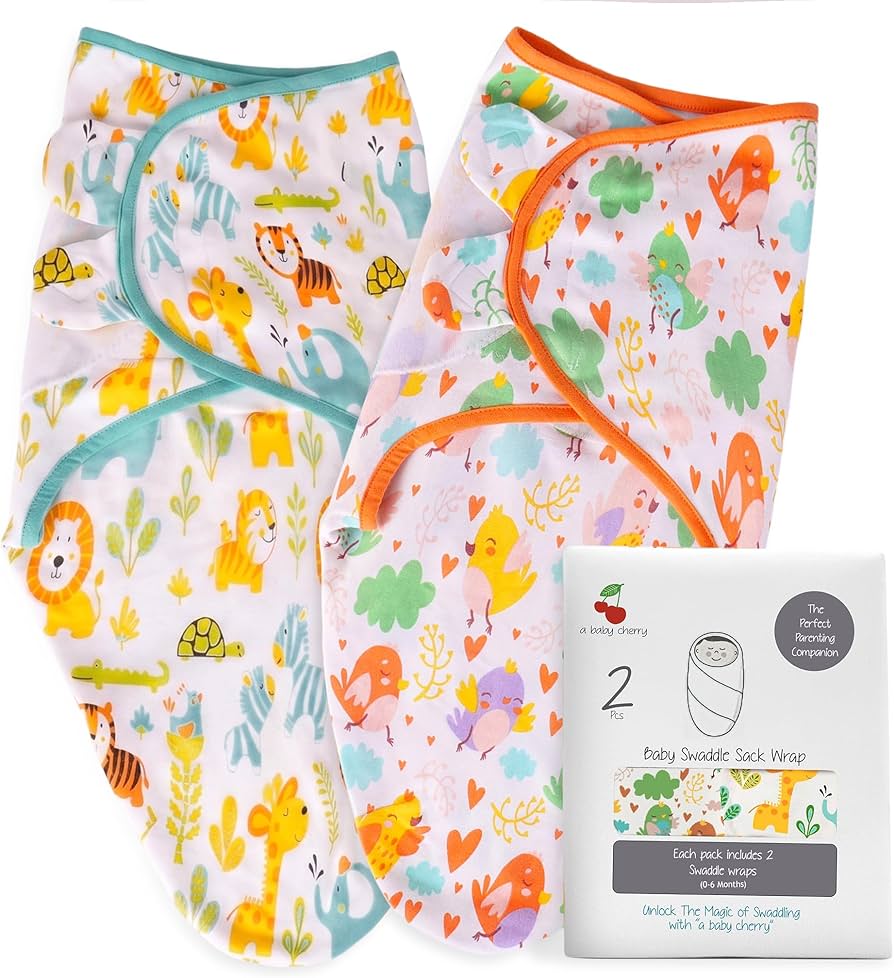 The Tiny Trunks Muslin Cotton Swaddle (Pack of 2)