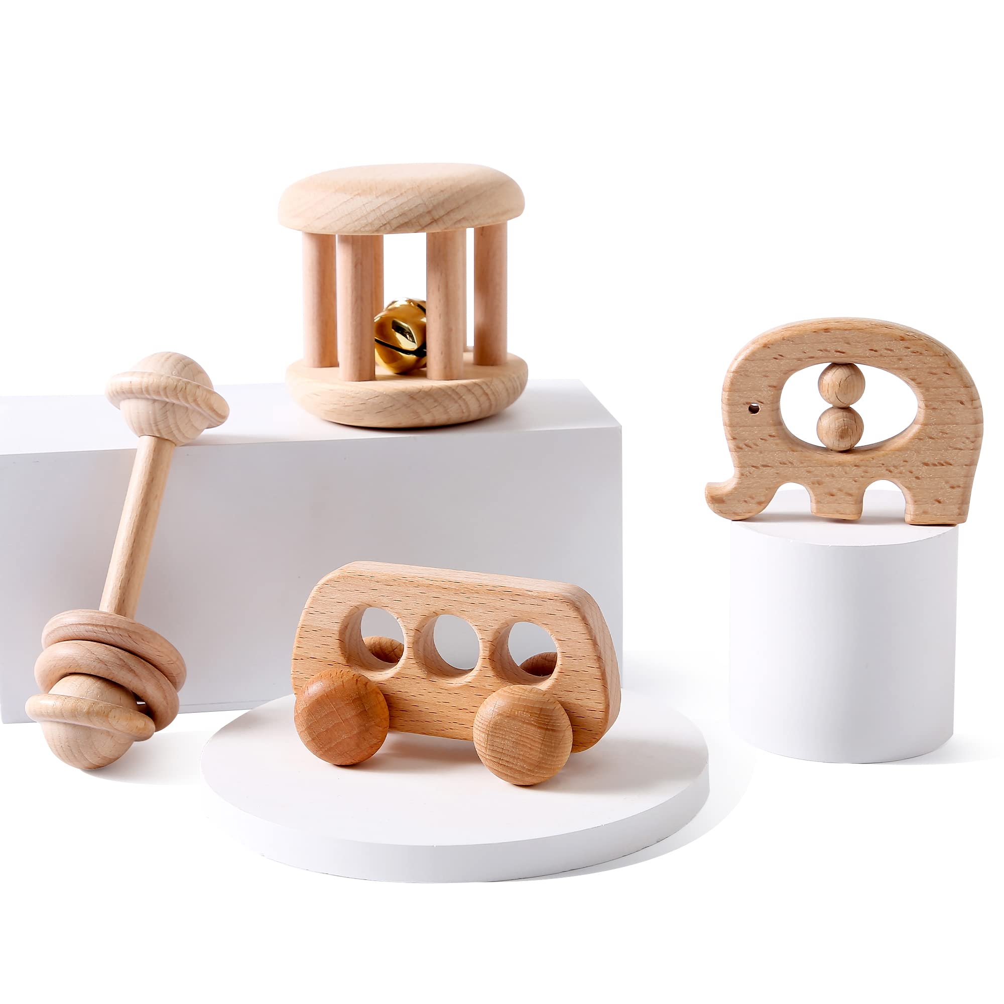 Skola Toys Wooden Baby Rattle