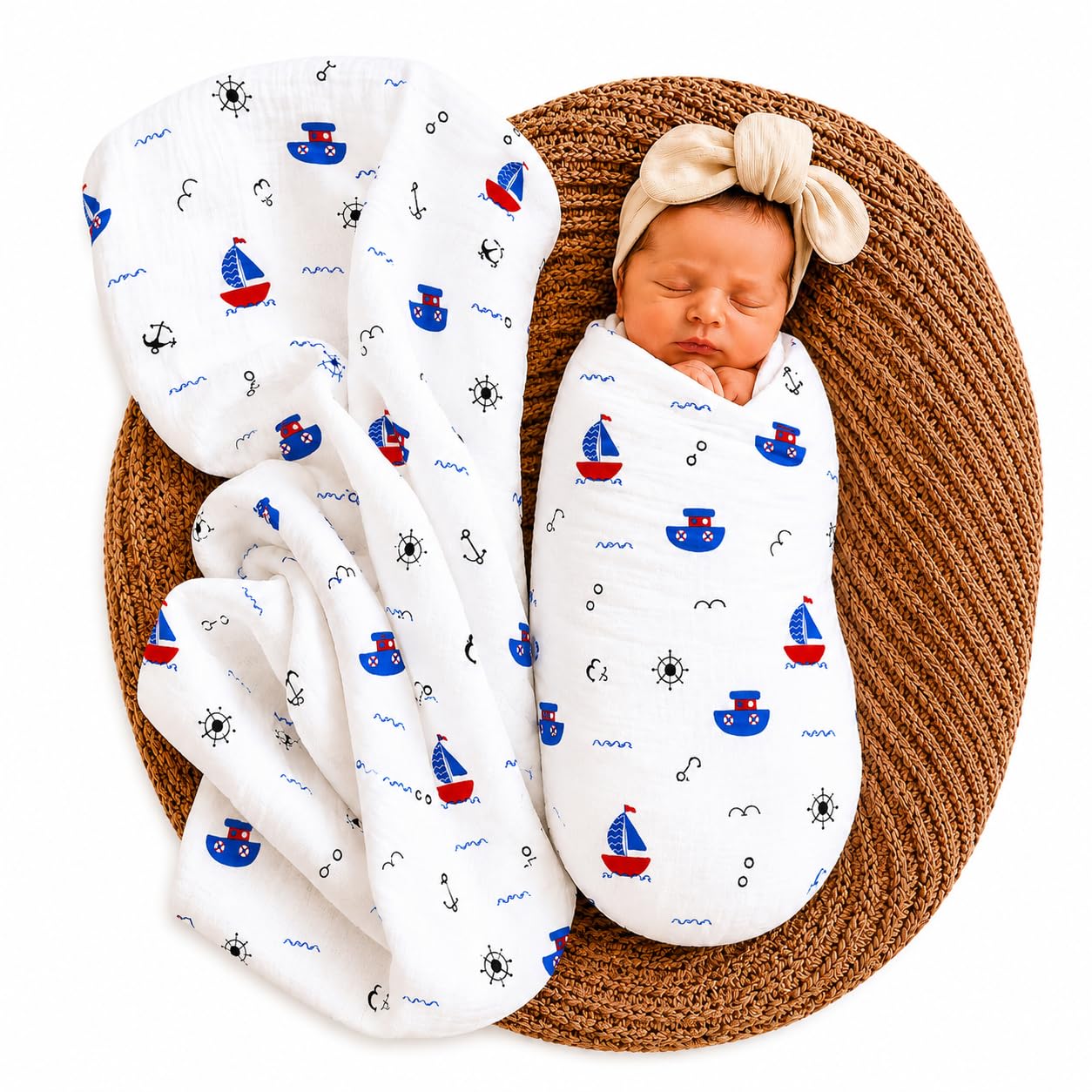 Bébé Moi 100% Cotton Muslin Wraps (Pack of 2)