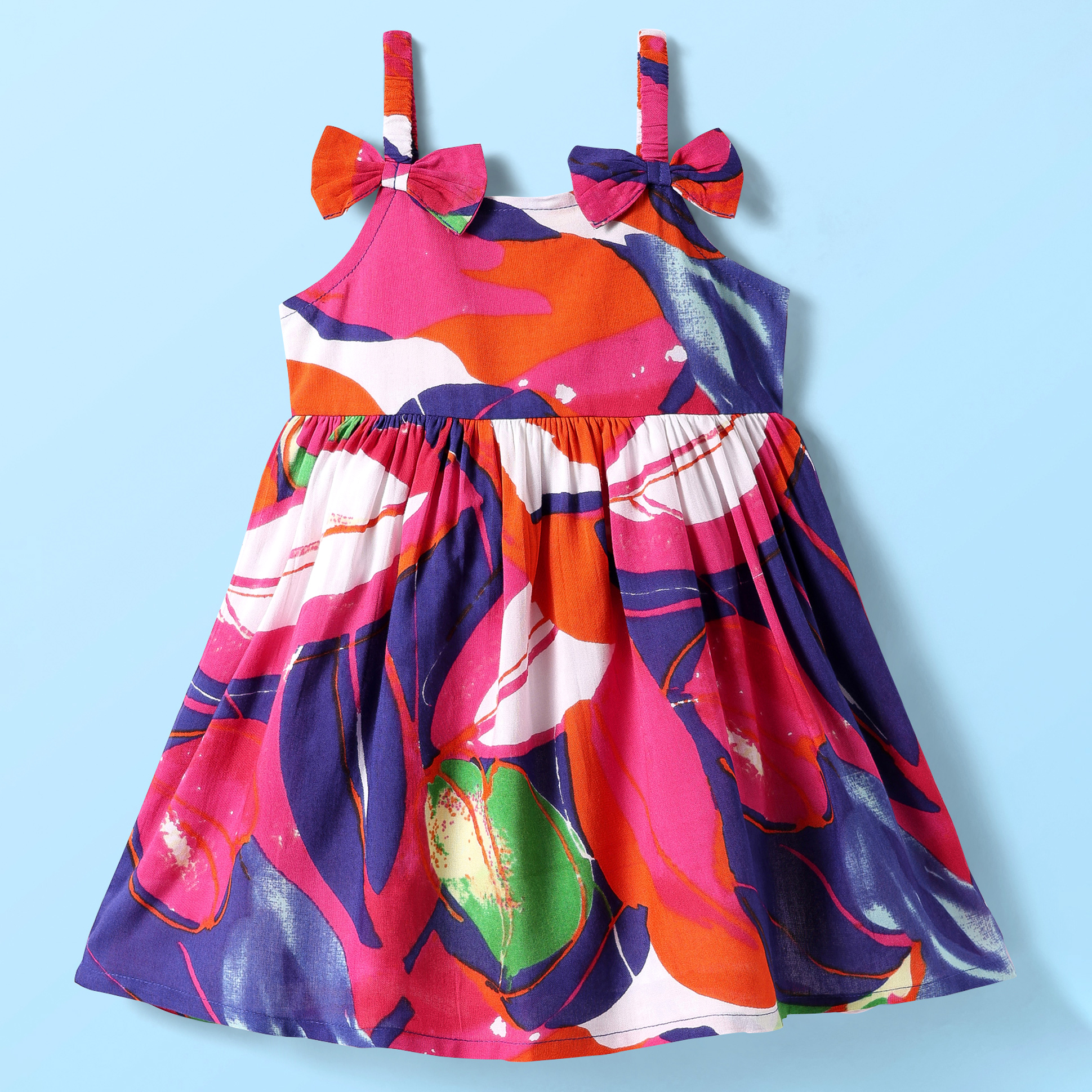FirstCry BabyHug Sleeveless Cotton Dress for Girls