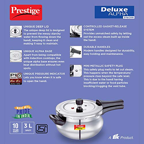 Prestige Deluxe Alpha Mini Steamer (0.75 Litre)