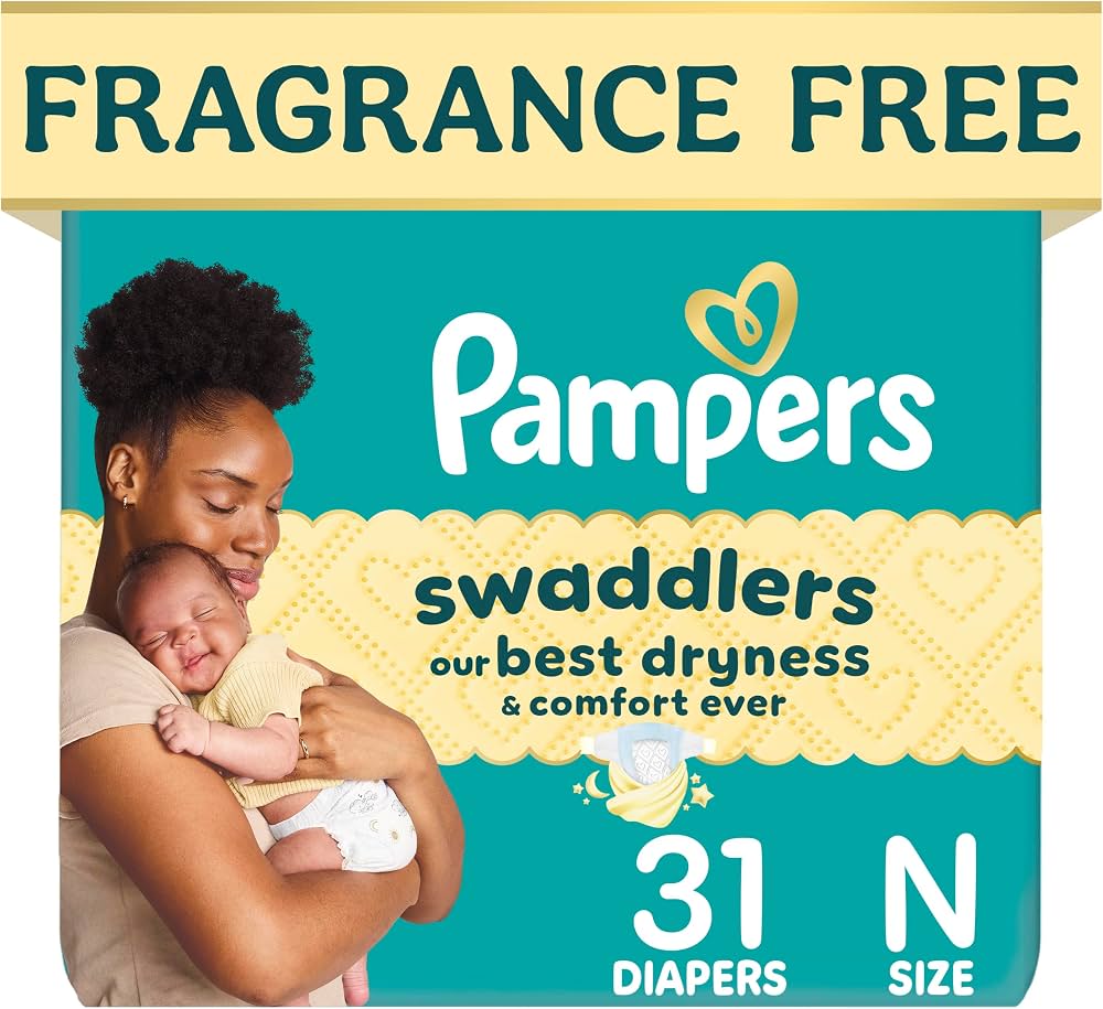 Pampers Swaddlers Breathable Diaper Pants for New Born, Medium Size (Pack of 60)