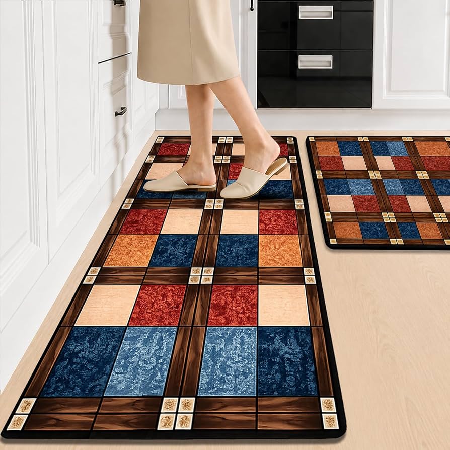 Non-Slip Adhesive Floor Mat Set (6-Pack, Monsoon Grade)