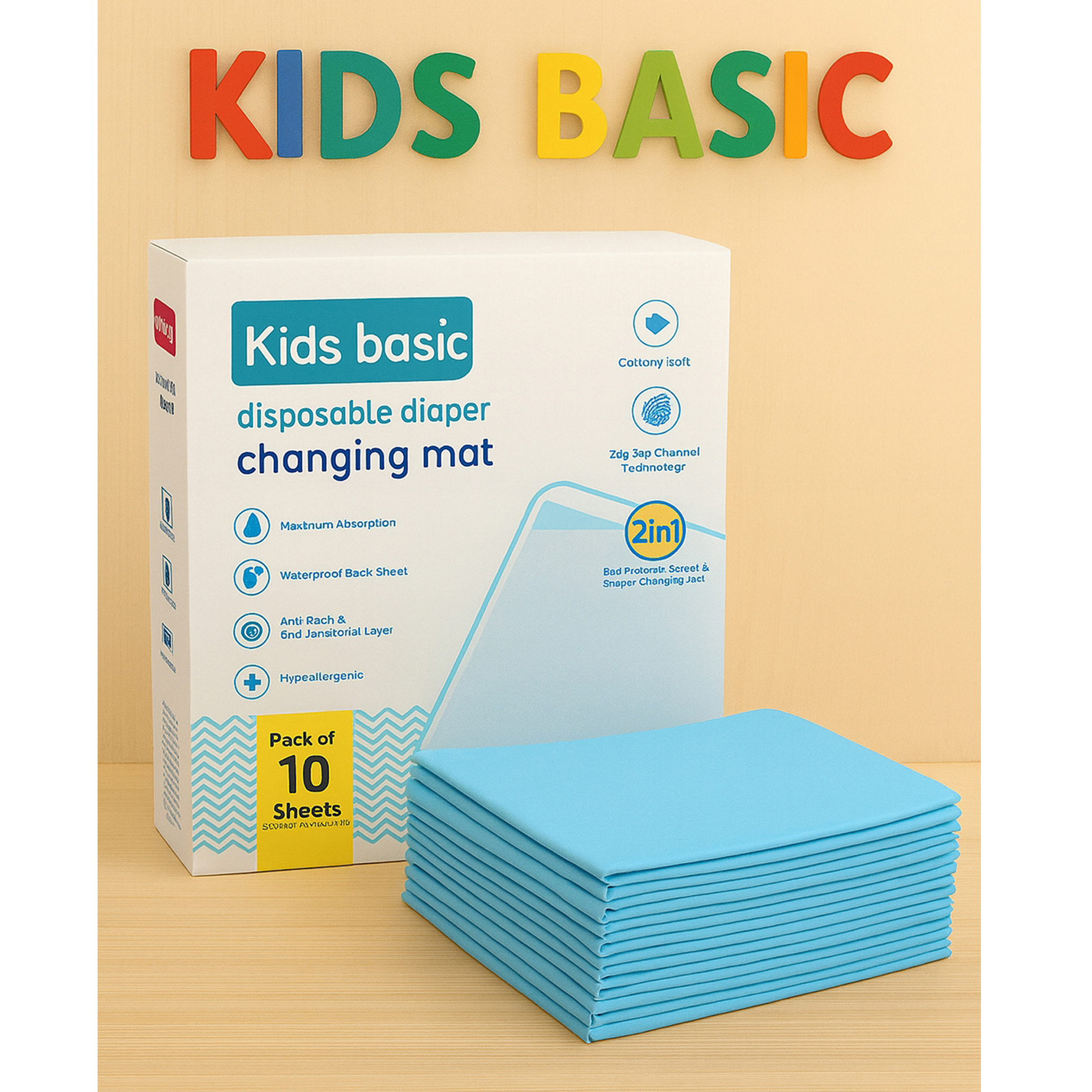 FirstCry Baby Diaper Change Pad (Waterproof, Reusable) Pack of 2