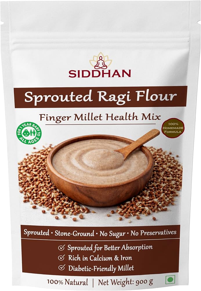 Babyorganic Ragi Flour (Organic, 500g) - Iron-Rich Finger Millet