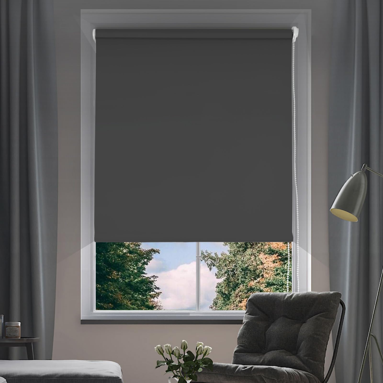 Fabric Roller Blackout Curtains (Renter-Friendly)