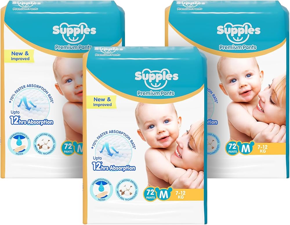 Supples Premium Bamboo Diapers Size 3 (5-10 kg)
