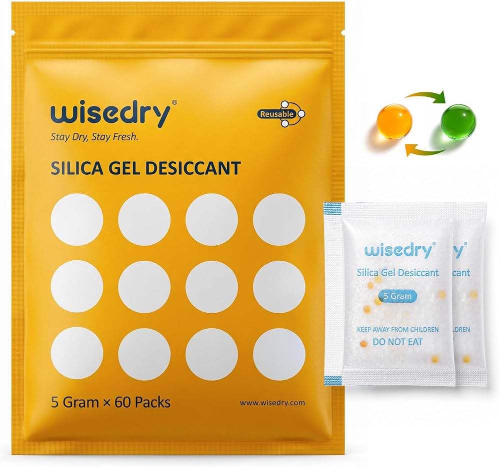 Silica Gel Desiccant Packets (1kg pack, reusable)