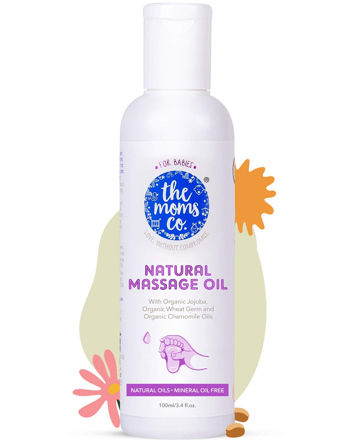 The Moms Co Ayurvedic Massage Oil with Almond & Coconut - 200ml