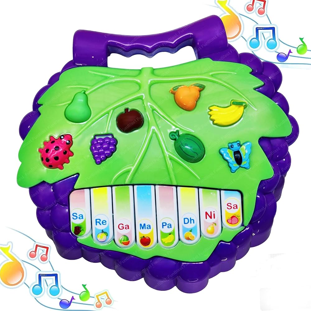 FunBlast Musical Piano Keyboard Toy with 3 Volume Levels Hindi English Songs