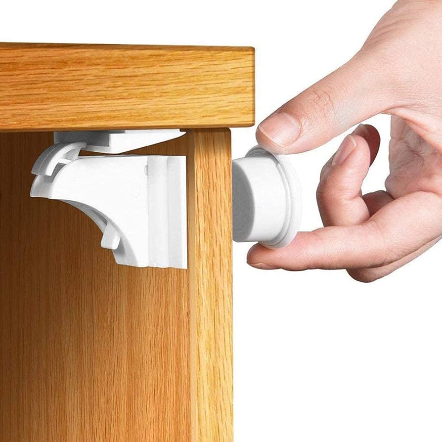 Pindia Magnetic Cupboard Locks (Pack of 4)