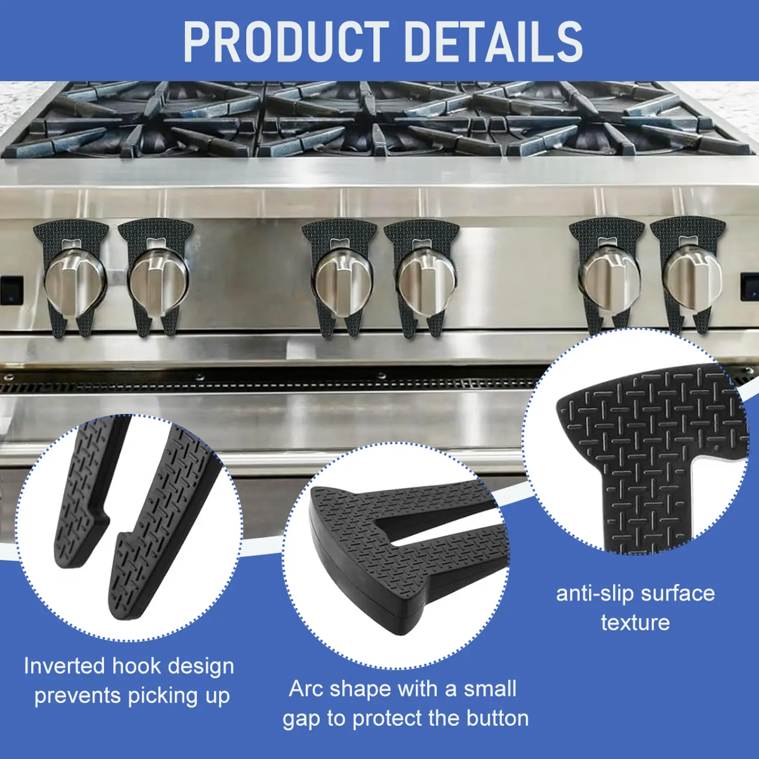 Maycreate Silicone Gas Stove Knob Locks (4-Pack)