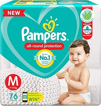 Pampers Pants Monthly Packs Size M (6-11 kg) - 104 Pants