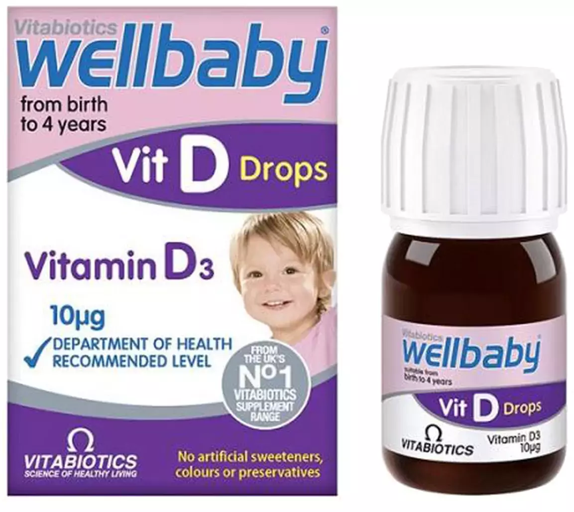 Wellbaby Vitamin D3 Liquid Drops (400 IU)