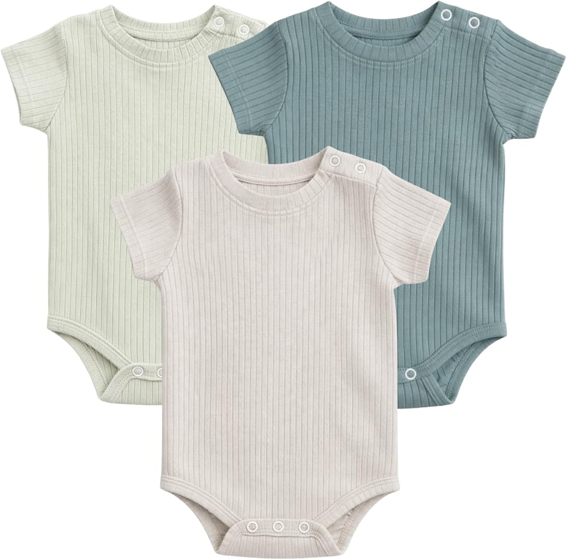 Littly Cotton-Poly Blend Baby Onesie Quick-Dry 0-3 Months