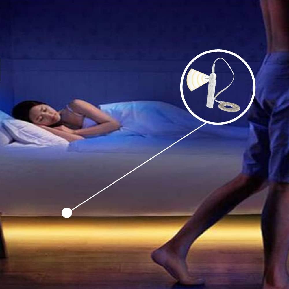 Battery-Powered Warm Amber Night Light (LED)