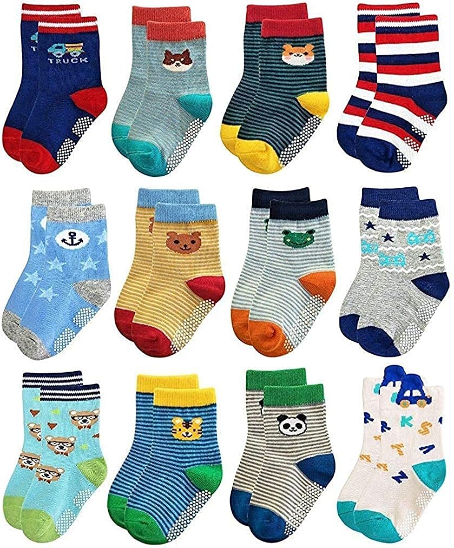 Footprints Organic Cotton Anti-Skid Baby Socks Pack of 3