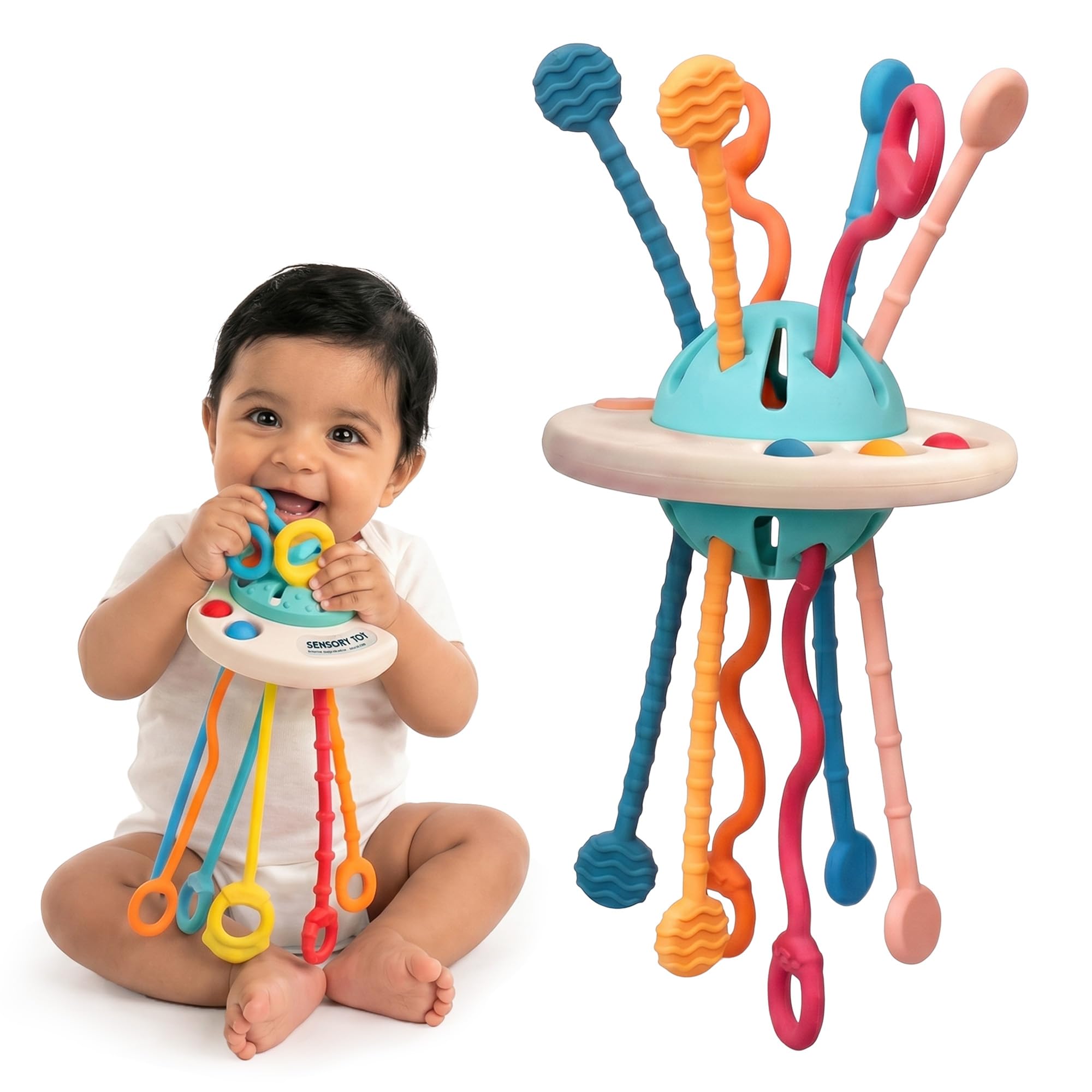 Silicone Pull Toy Sensory Teether