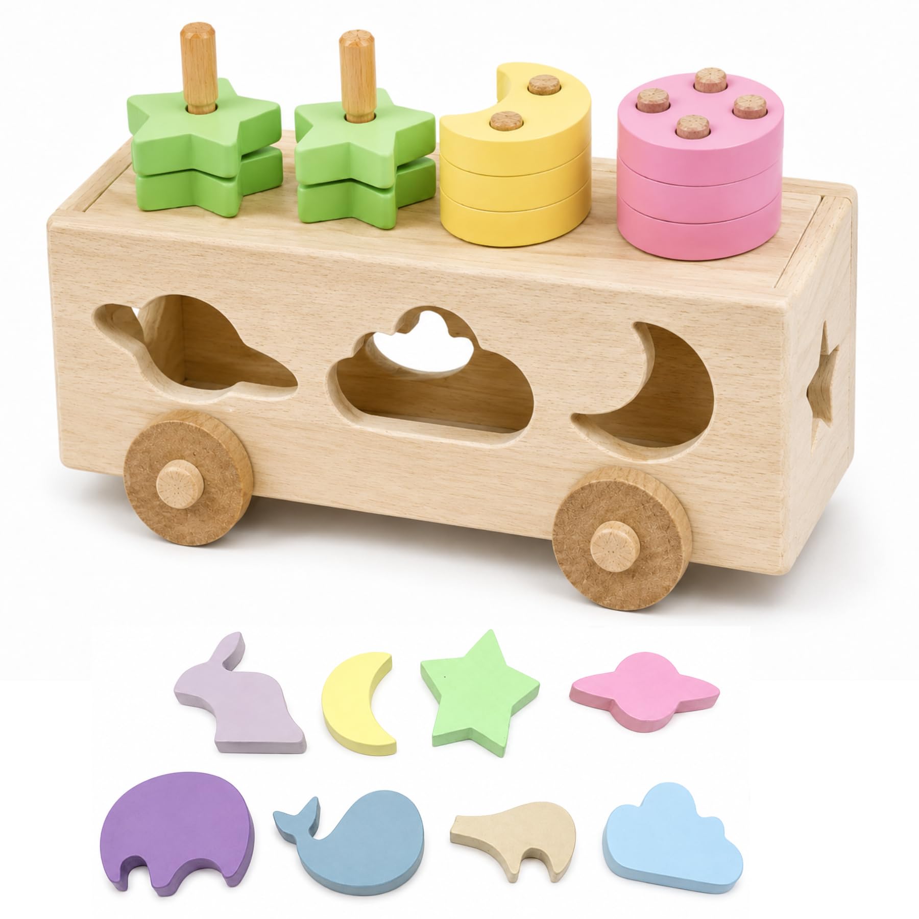 Wooden Shape Sorter Toy Box