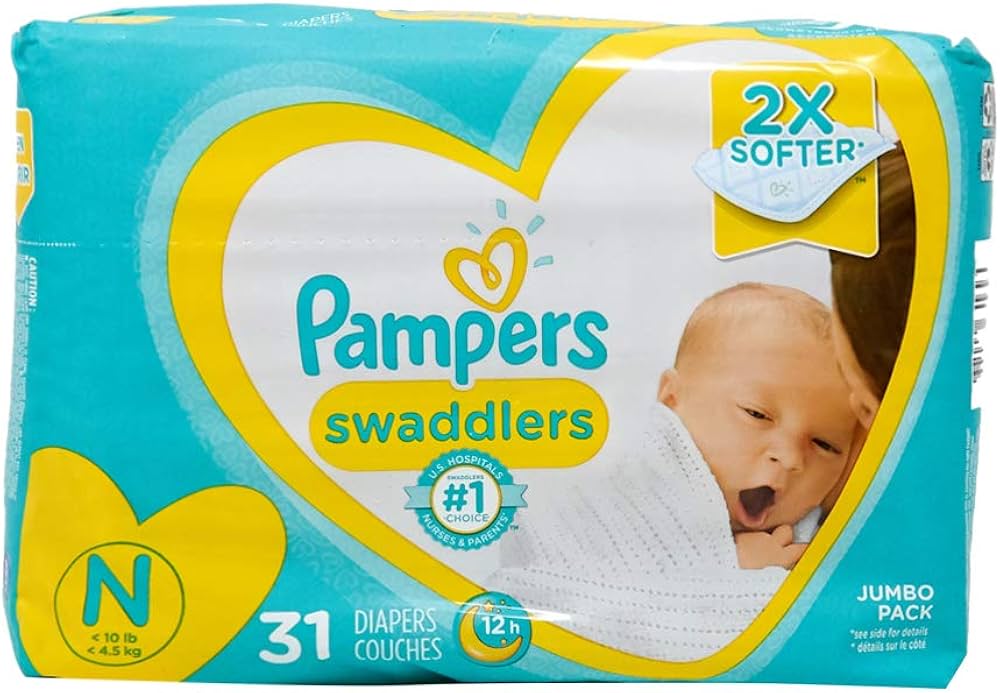 Pampers Swaddlers Premium Care New Born Diapers Size 1