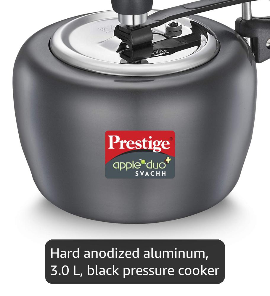 Prestige Apple Duova Aluminium Pressure Cooker 3 Litre