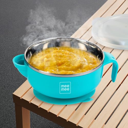 Stainless Steel Baby Feeding Bowl with Suction Base