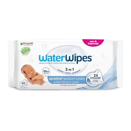 WaterWipes Sensitive Baby Wipes Pack of 60