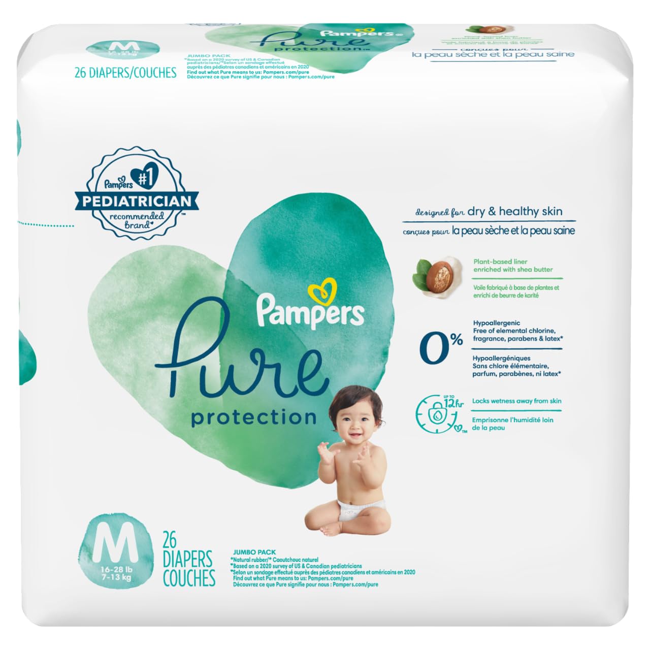Pampers Pure Protection Pants - Size M (64 Pieces)