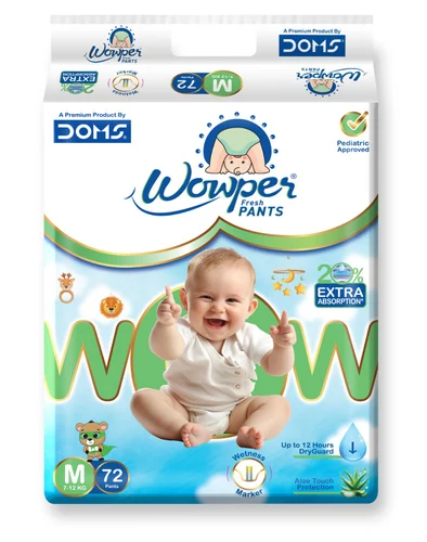 Wow Momz Baby Diapers Medium (M) - 60 Pieces