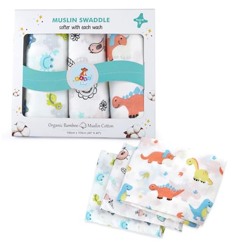 Bembilé Organic Cotton Breathable Baby Swaddle Wrap (Pack of 2)