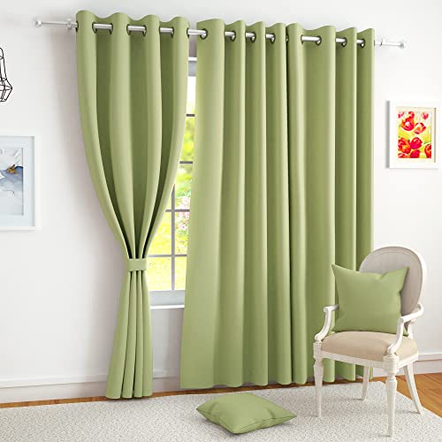 Thick Blackout Curtain 100% Light Blocking 7ft x 4ft (Thermal Insulated)