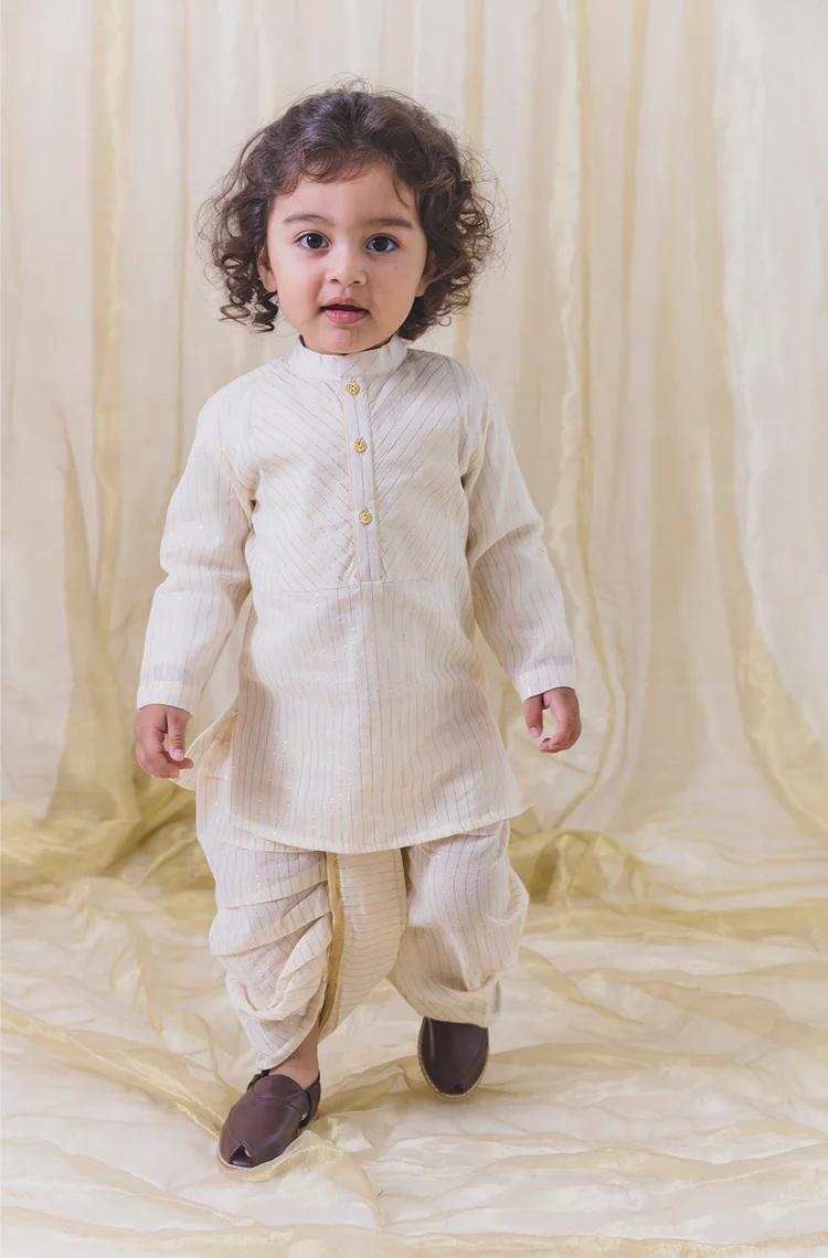 FirstCry Ethnic Baby Boy Dhoti Kurta - Cotton-Polyester Blend