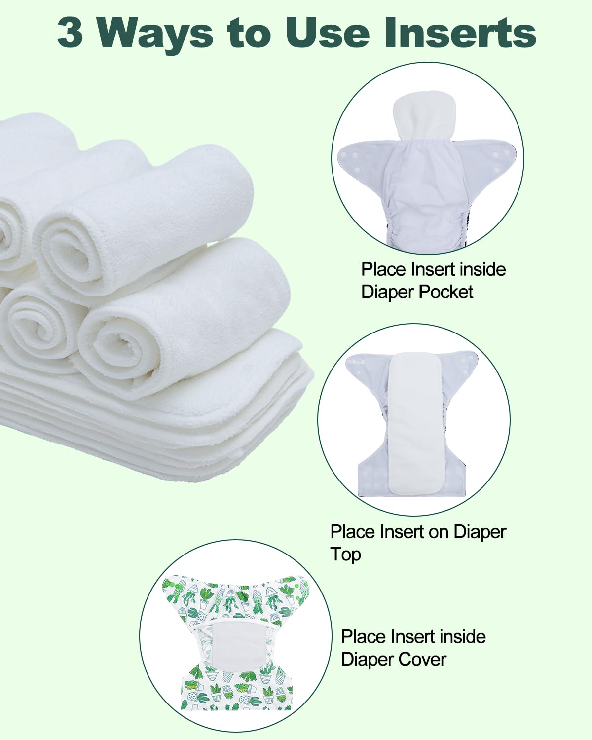 Pee Safe Microfiber Diaper Insert (Pack of 2)