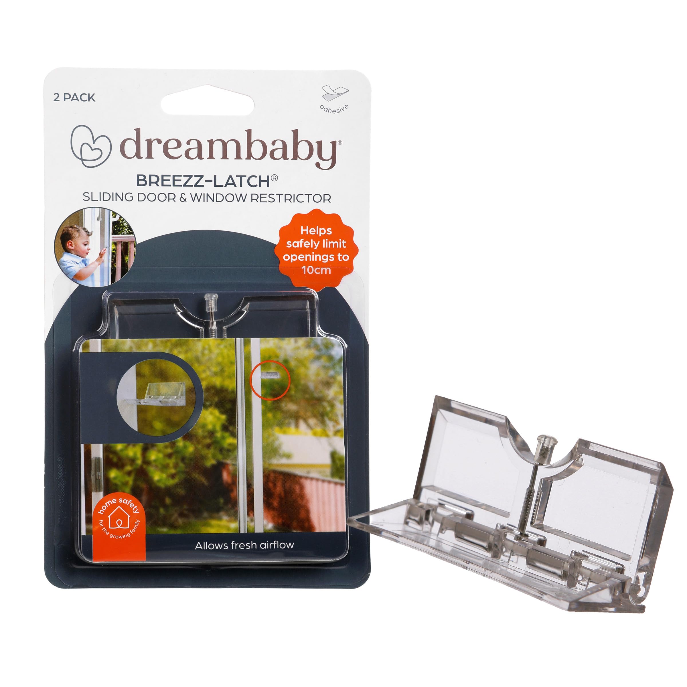 Dreambaby Sliding Door Lock (Adhesive & Screw Mount)