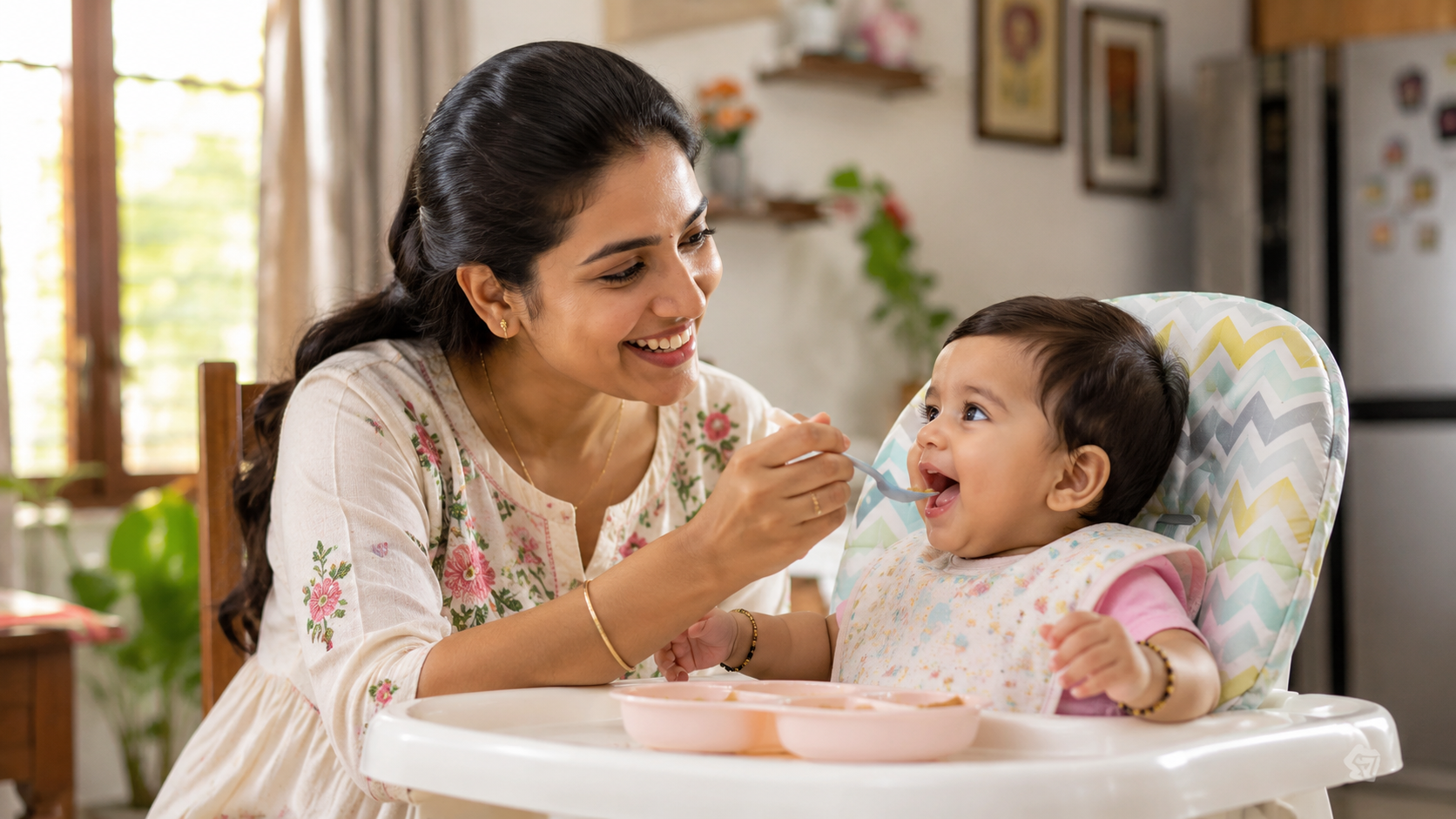 Mango Ragi Porridge for 8+ Month Babies: Easy Pressure Cooker Recipe (12 mins)