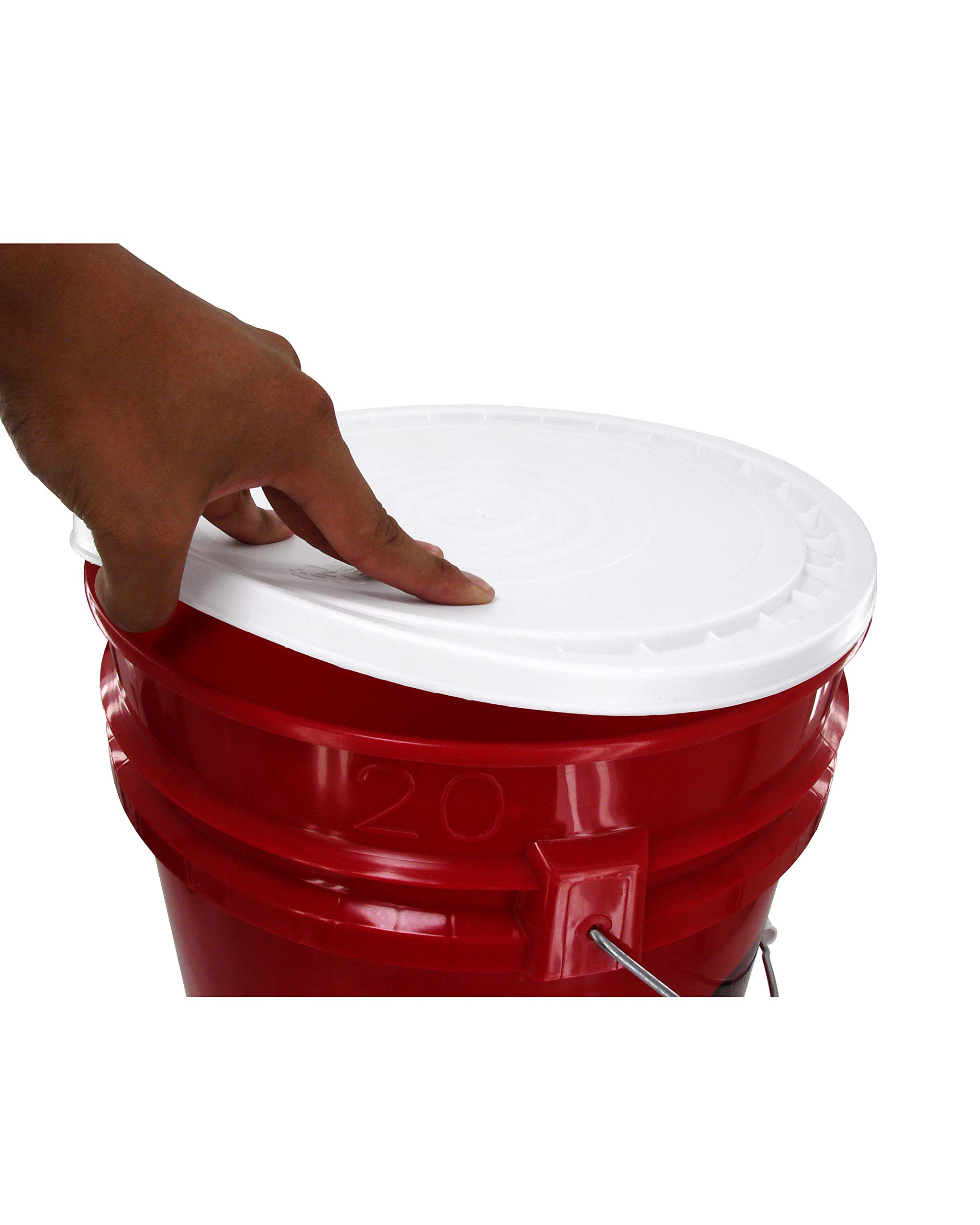 Secure Snap-On Bucket Cover Lids (Pack of 2, Fits 15-20L Buckets)
