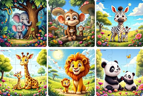 Funskool Giggles Wooden Jigsaw Puzzle 24 Pieces - Animals