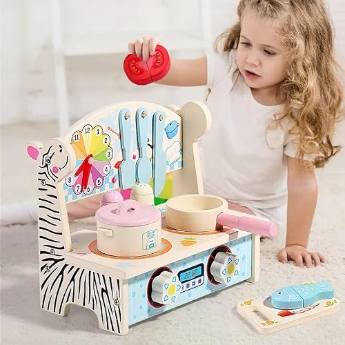 Kreedo Wooden Kitchen Playset with Accessories