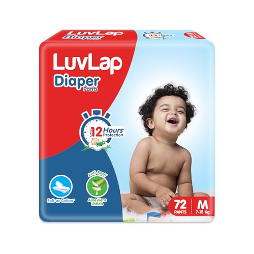 Nappy Baby Diaper Pants Size M (6-10 kg) - Monthly Pack (96 Count)