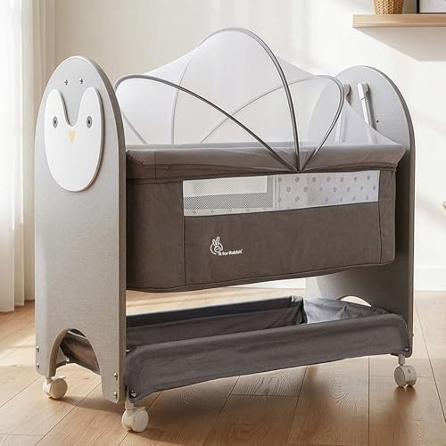 Mothercare Wooden Baby Cradle with Woven Basket