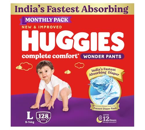 Huggies Wonder Pants Diaper Pants (Size 4, 9-14 kg) Monthly Pack