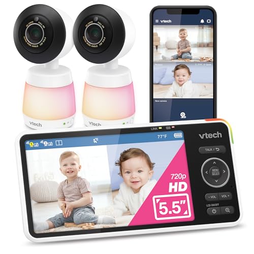VTech VM5200 Non-WiFi Rechargeable Baby Monitor with Temperature Display
