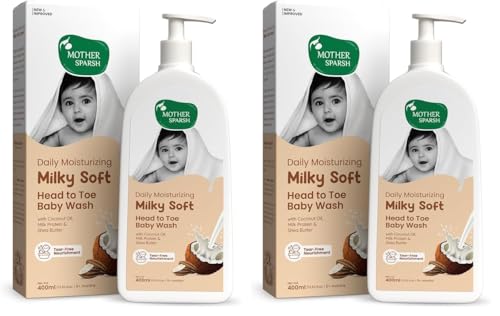 Mother Sparsh Natural Head-to-Toe Baby Wash - 400ml (Twin Pack)
