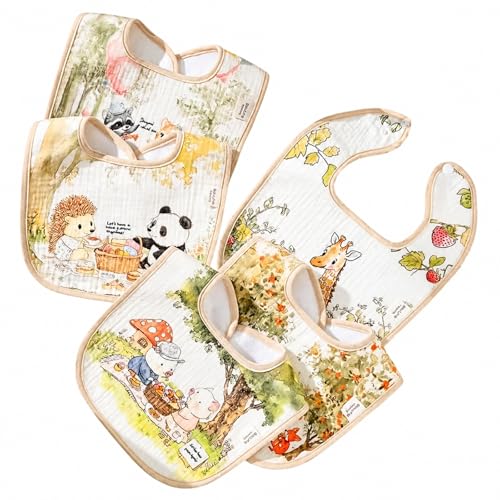 Lil Goodness Organic Cotton Baby Bibs (Pack of 4)